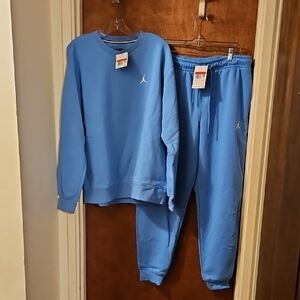 Jordan Mens Light Blue Sweatpants & Joggers Set